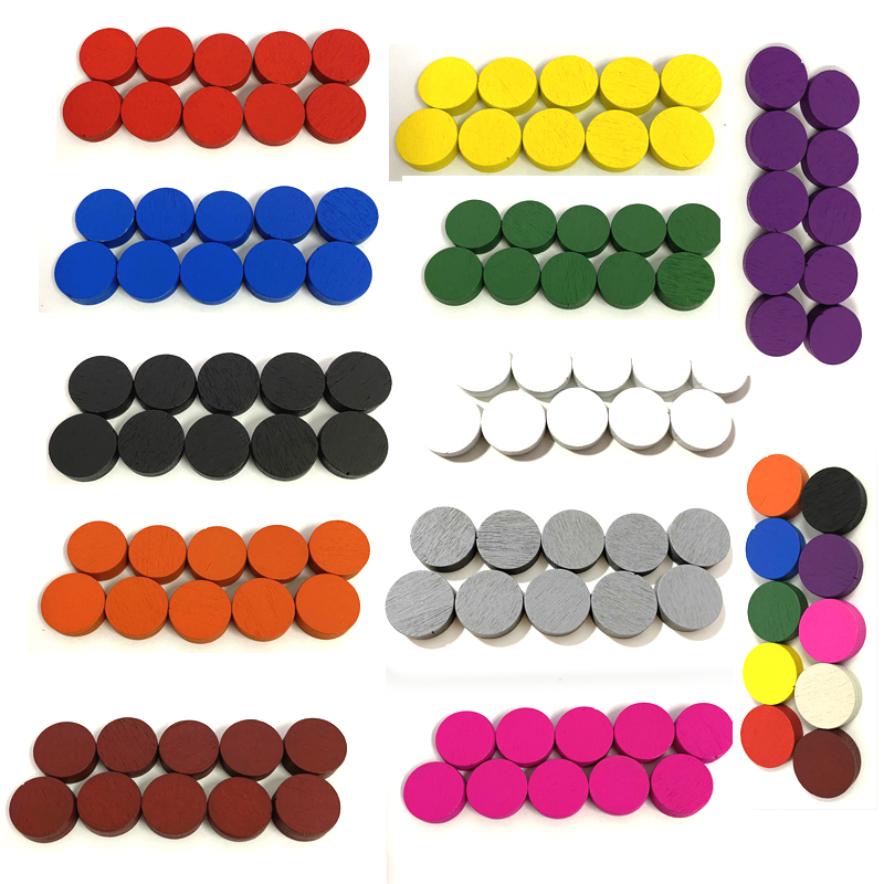 Board Game Economy - 100pieces Diameter 15*5MM Wooden Pawn Game