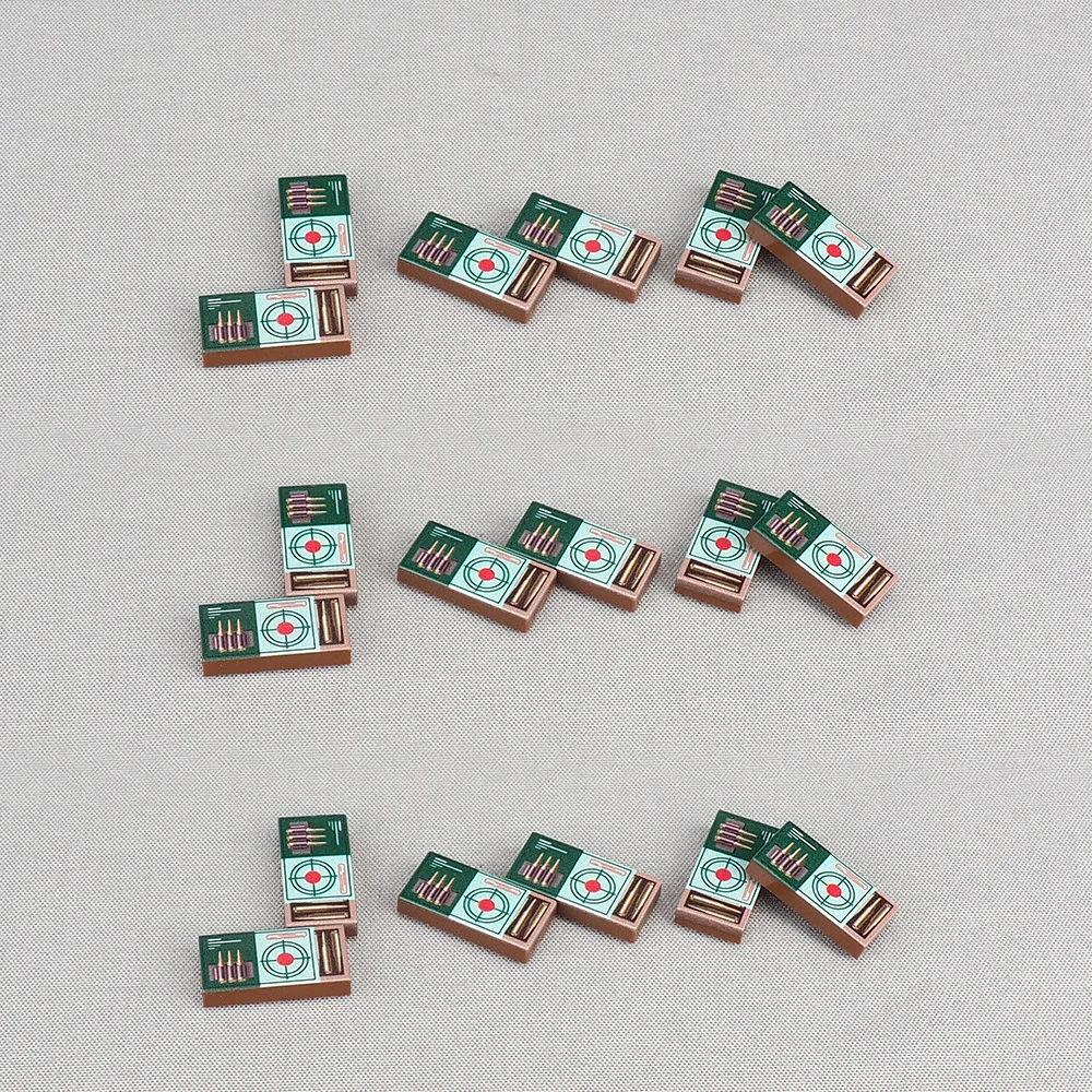 Board Game Ww2 - MOC 10PCS Printed 3069 Bullet Pattern