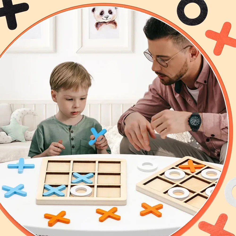 Wooden XO Tic Tac Toe Game Min - огляд і ціна Board Game Word