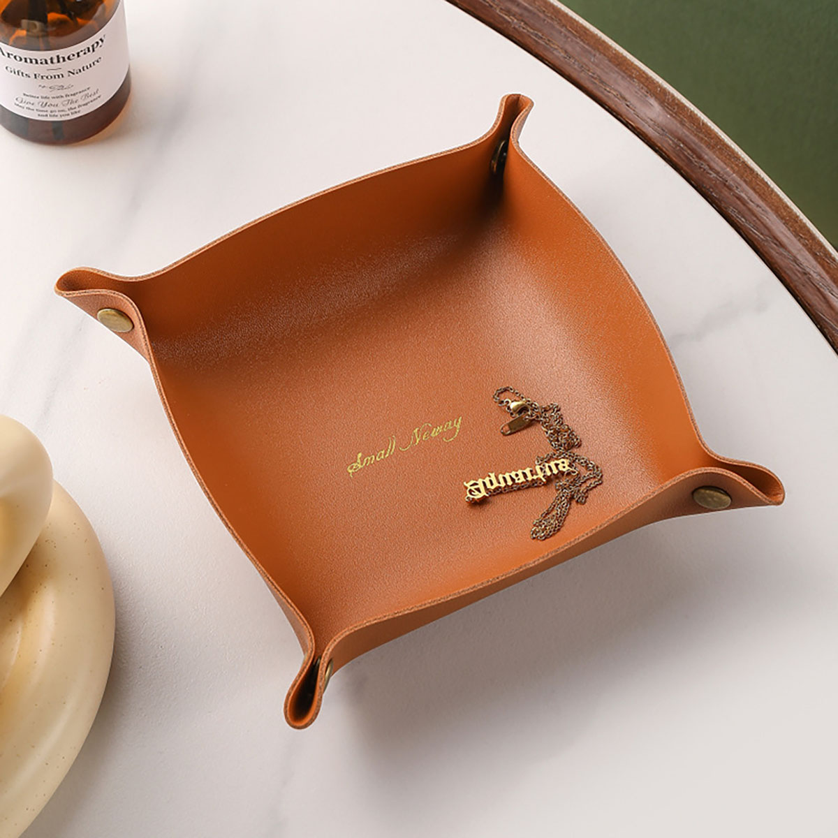 Nordic Style Leather Storage T - огляд і ціна Token Tray Organizer