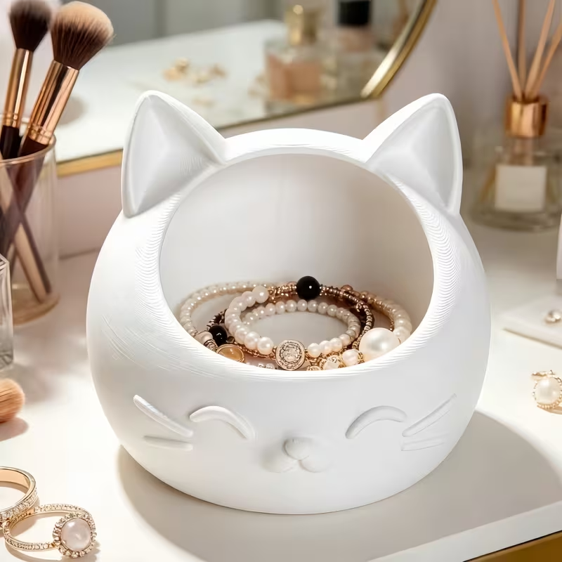 Mini Cartoon Cat-Shaped Storag - огляд і ціна Token Tray Organizer