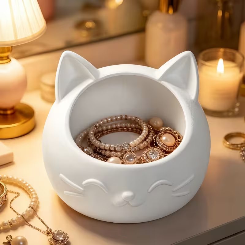 Mini Cartoon Cat-Shaped Storag - огляд і ціна Token Tray Organizer