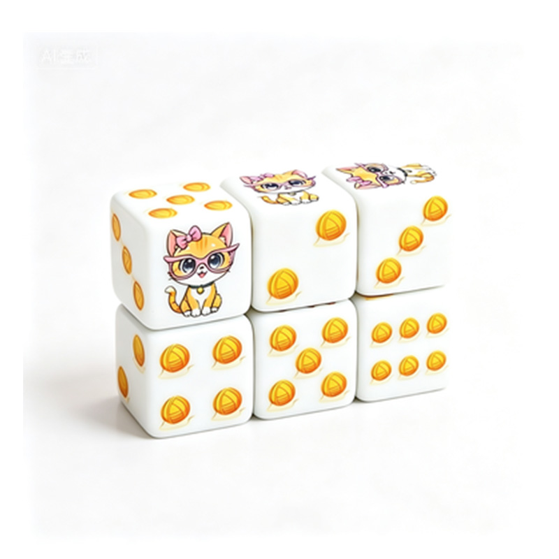 6Pcs Cat Paw Print Polyhedral  - огляд і ціна Board Game Rpg