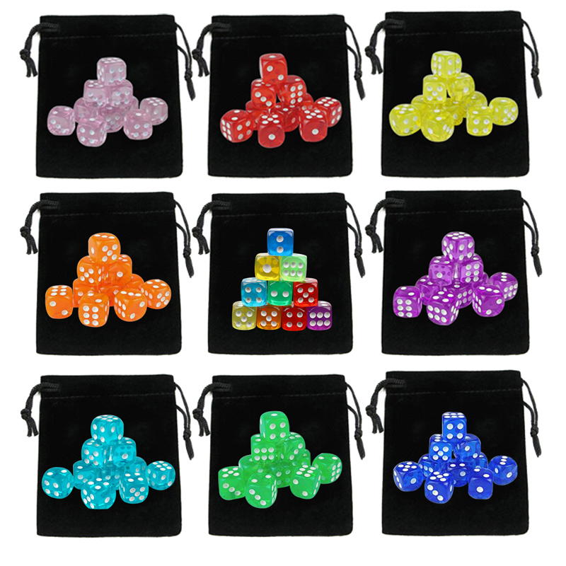 10Pcs Dices with Drawstring Di - огляд і ціна Board Game Loop