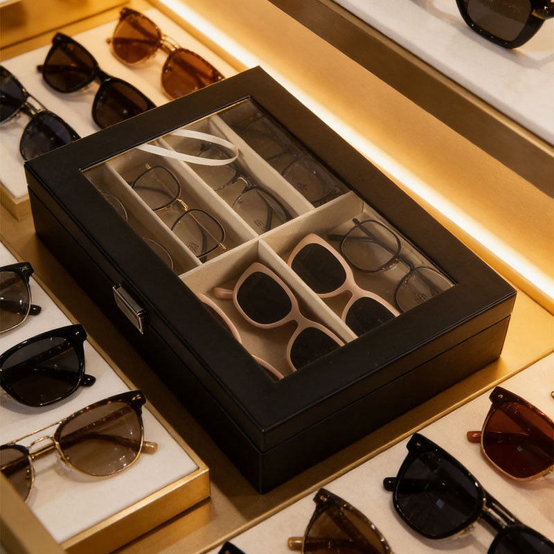Black 6-Compartment Eyeglass S - огляд і ціна Token Tray Organizer