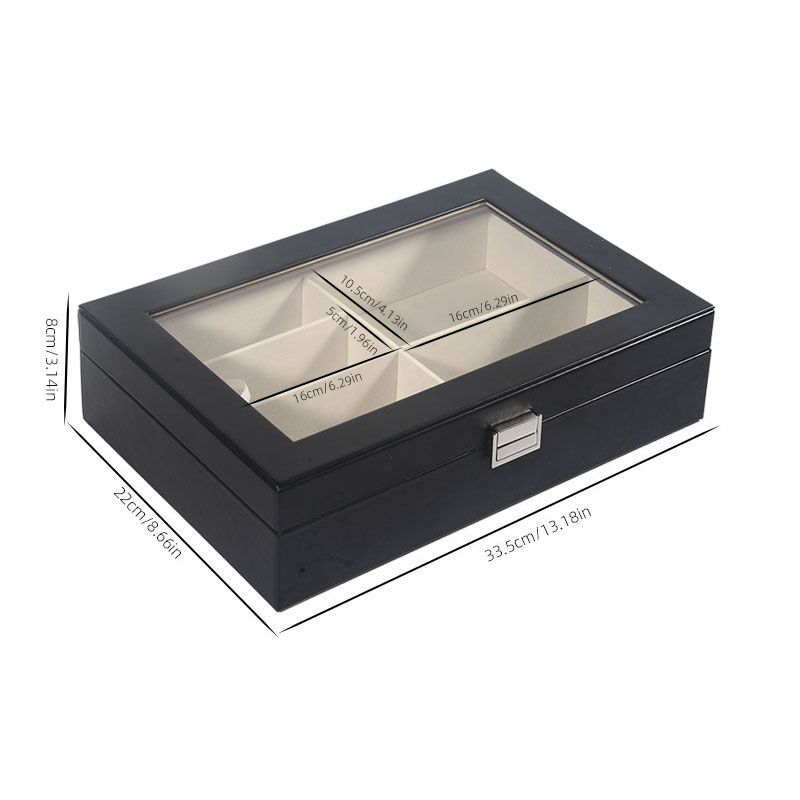 Black 6-Compartment Eyeglass S - огляд і ціна Token Tray Organizer