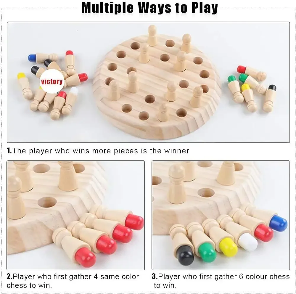 1PC Wooden Memory Match Stick  - огляд і ціна Board Game Word