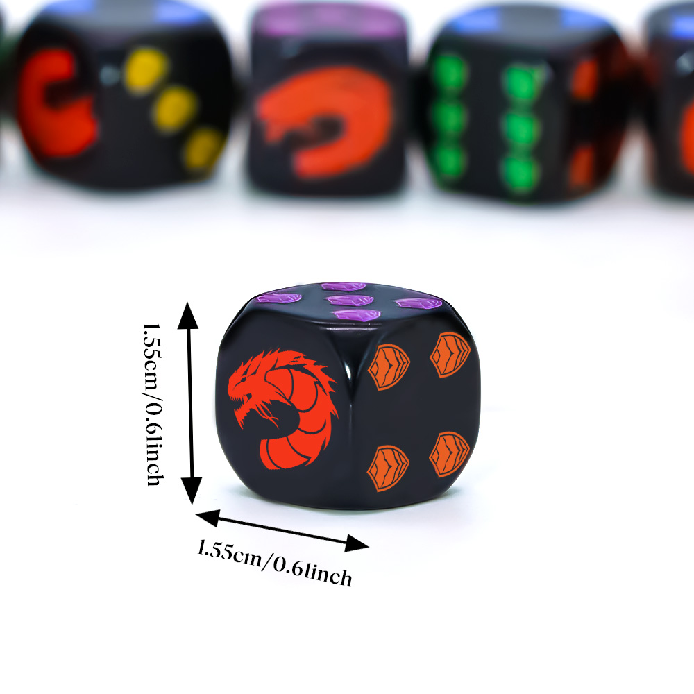 6Pcs Dragon Shield Crest Polyh - огляд і ціна Board Game Rpg