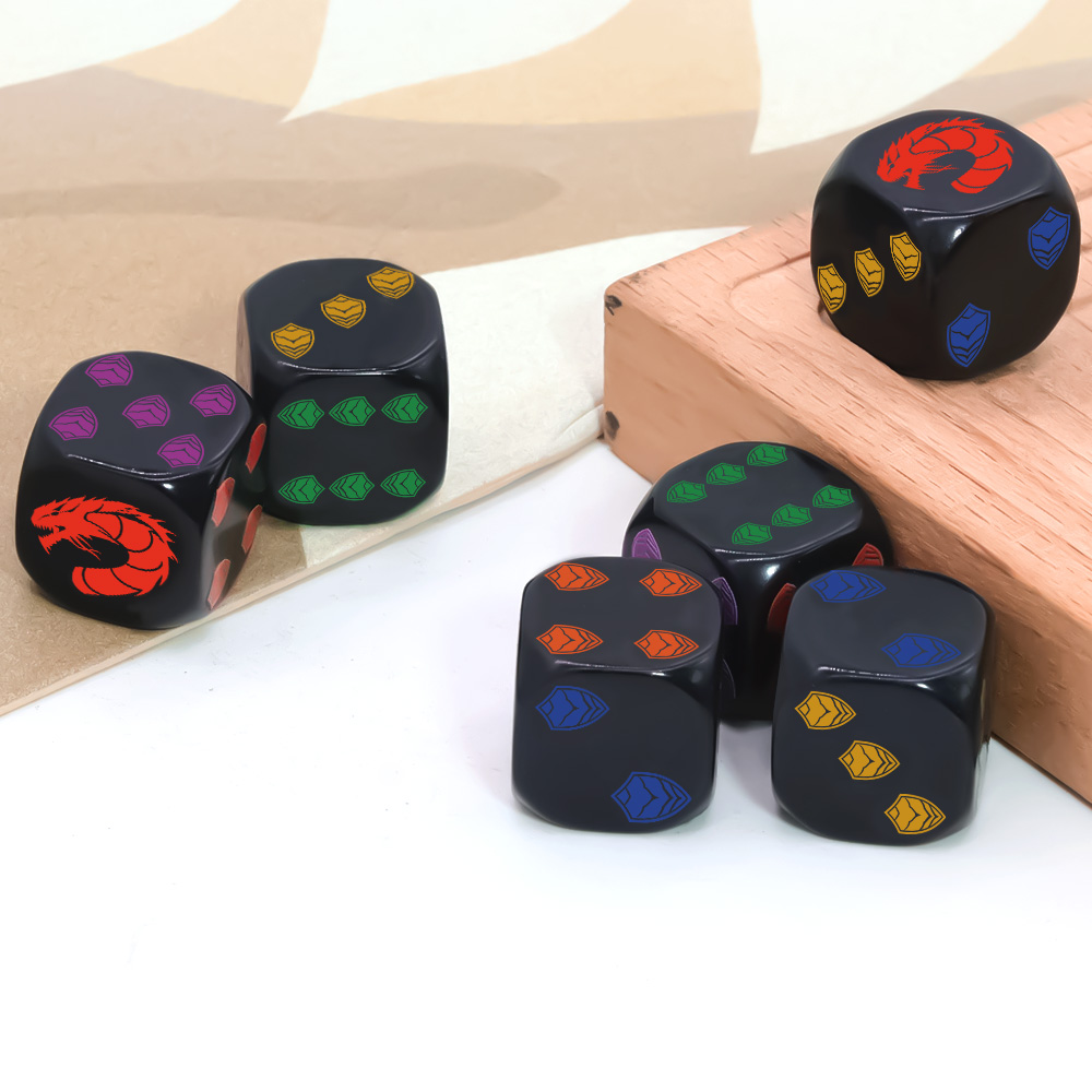 6Pcs Dragon Shield Crest Polyh - огляд і ціна Board Game Rpg