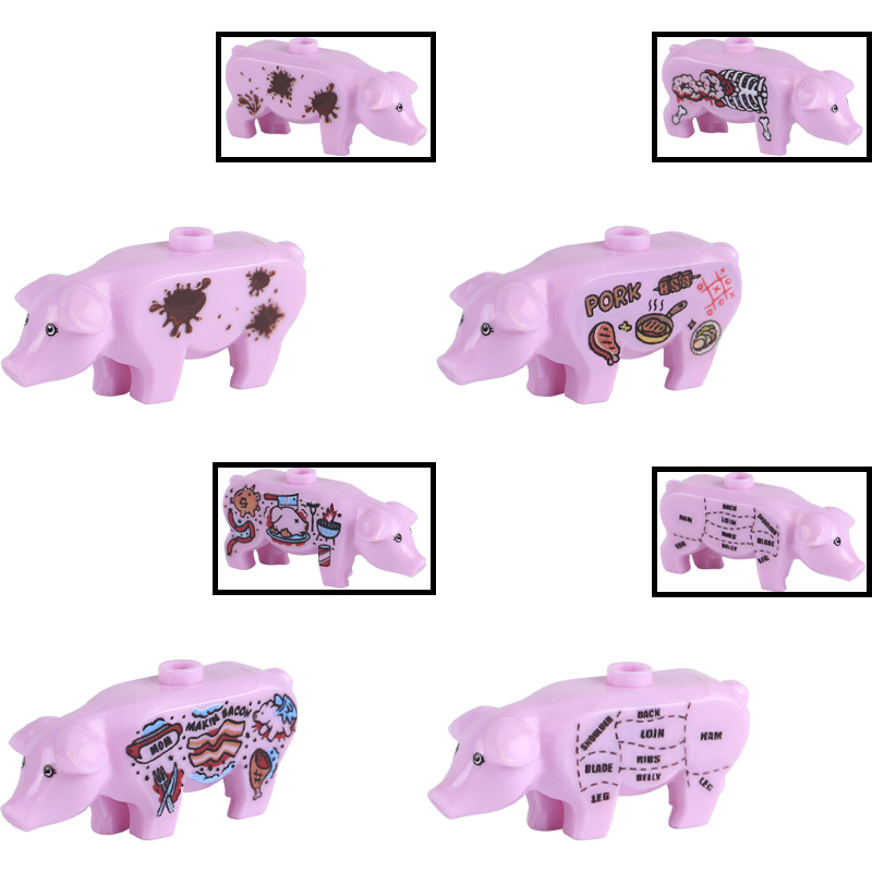 MOC City Pig Animal Figures Bu - огляд і ціна Board Game Ww2