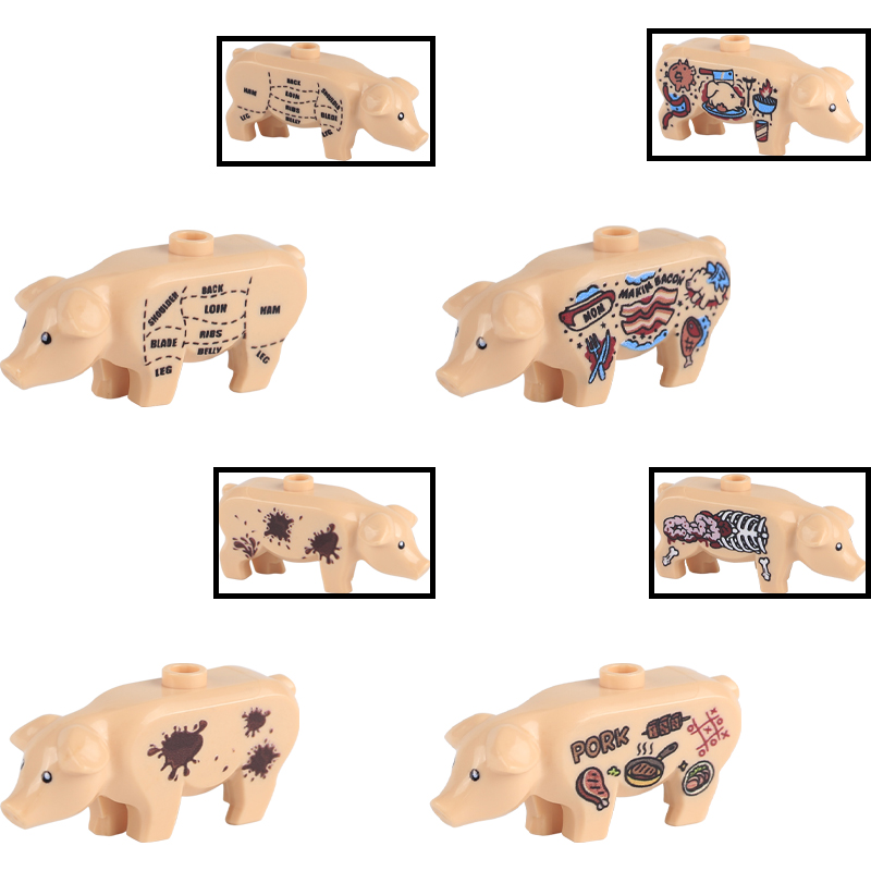 MOC City Pig Animal Figures Bu - огляд і ціна Board Game Ww2