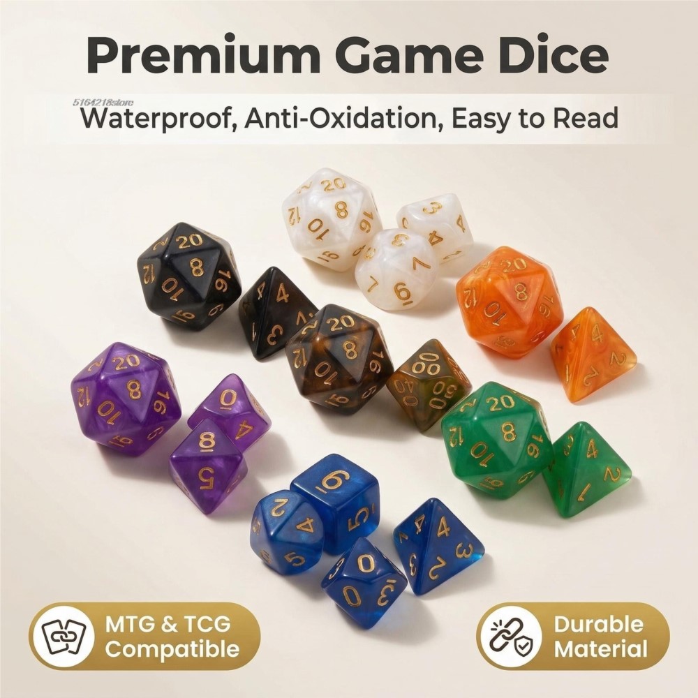 7pcs Set Dice Board Games Roll - огляд і ціна Board Game Economy