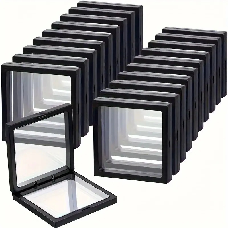 20Pcs Clearview 3D Floating Di - огляд і ціна Token Tray Organizer