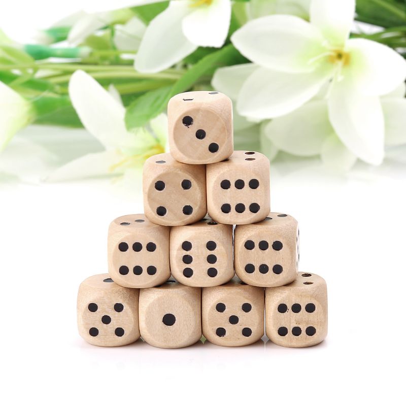 10Pcs Wooden 6 Sided D6 Faces  - огляд і ціна Board Game Loop
