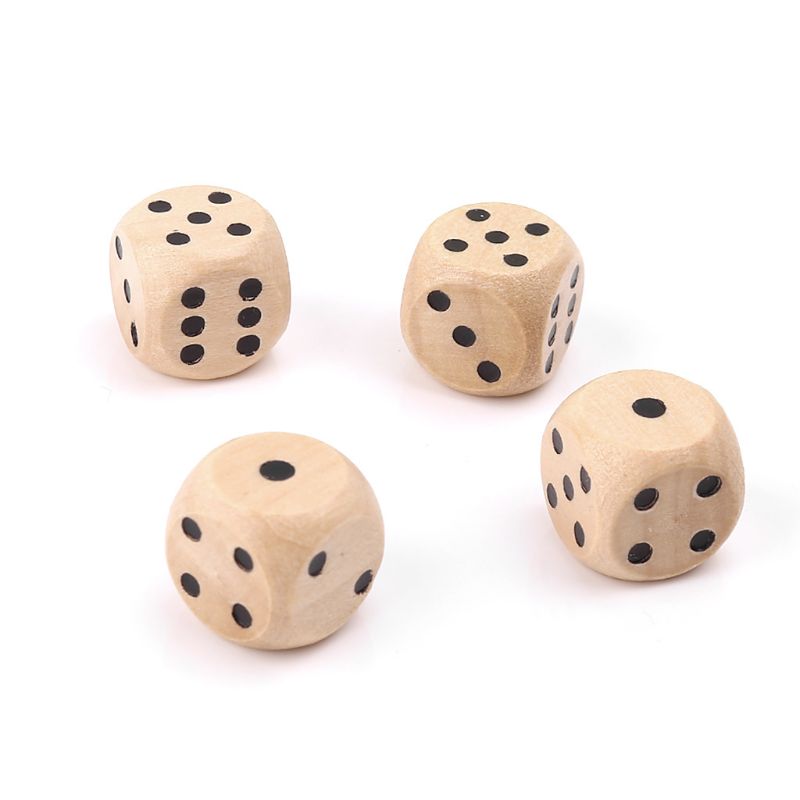 10Pcs Wooden 6 Sided D6 Faces  - огляд і ціна Board Game Loop