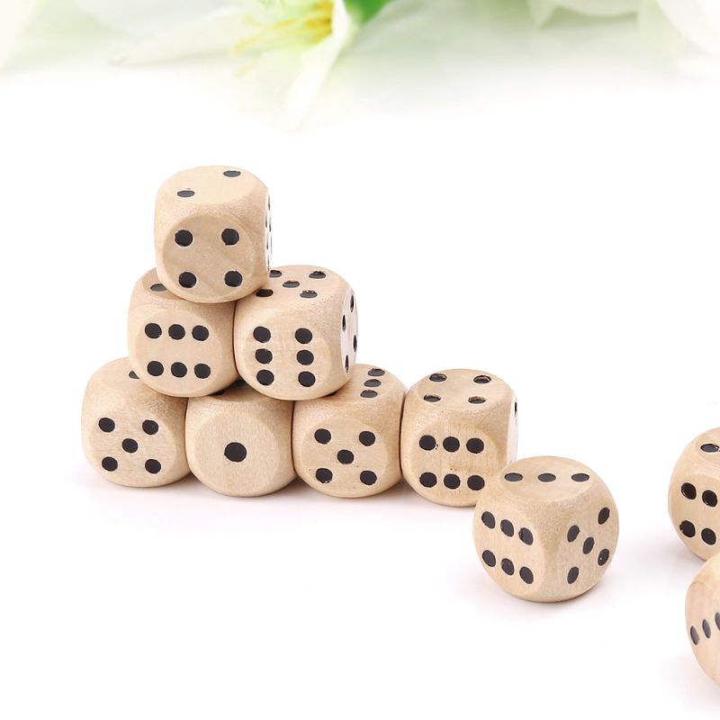 10Pcs Wooden 6 Sided D6 Faces  - огляд і ціна Board Game Loop