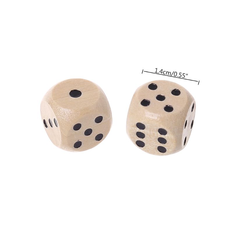 10Pcs Wooden 6 Sided D6 Faces  - огляд і ціна Board Game Loop