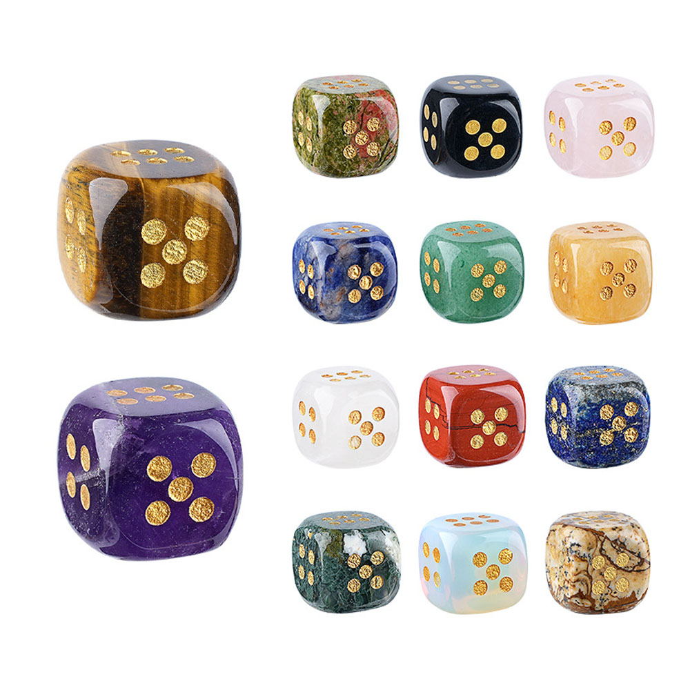 1pc Natural Stone Crystal Dice - огляд і ціна Board Game Loop